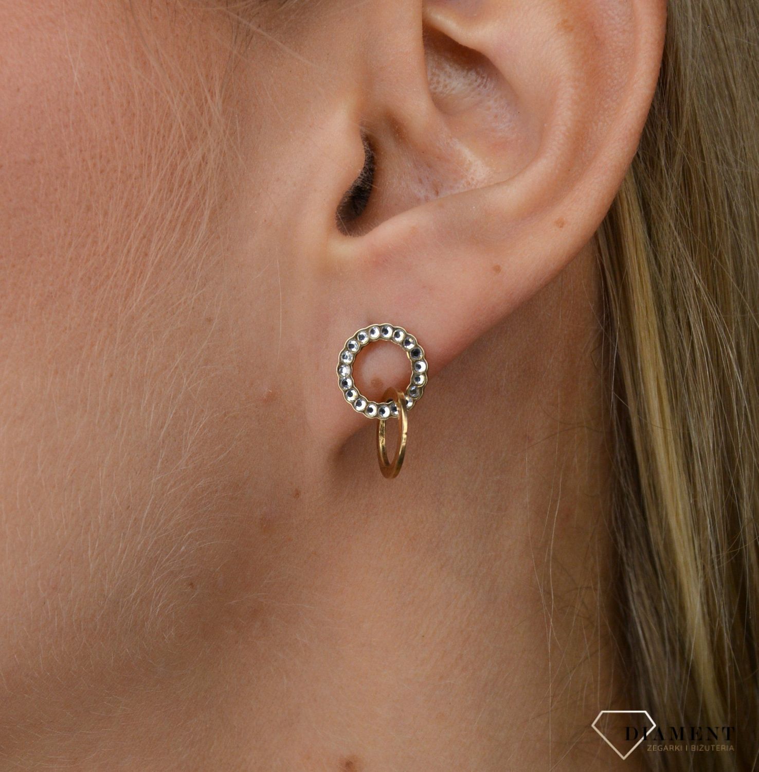 Kolczyki srebrne koła z cyrkonią Dall'Acqua KS3 RM OR14967 065.jpg